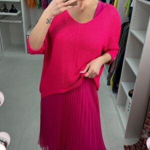 Fuchsia Italian chiffon dress