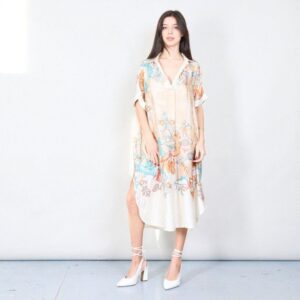 Beige Italian satin dress