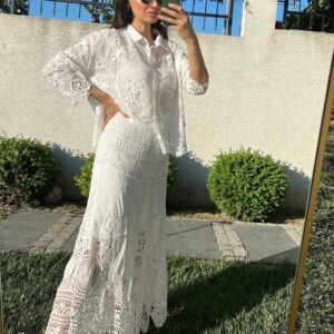 White embroidery top