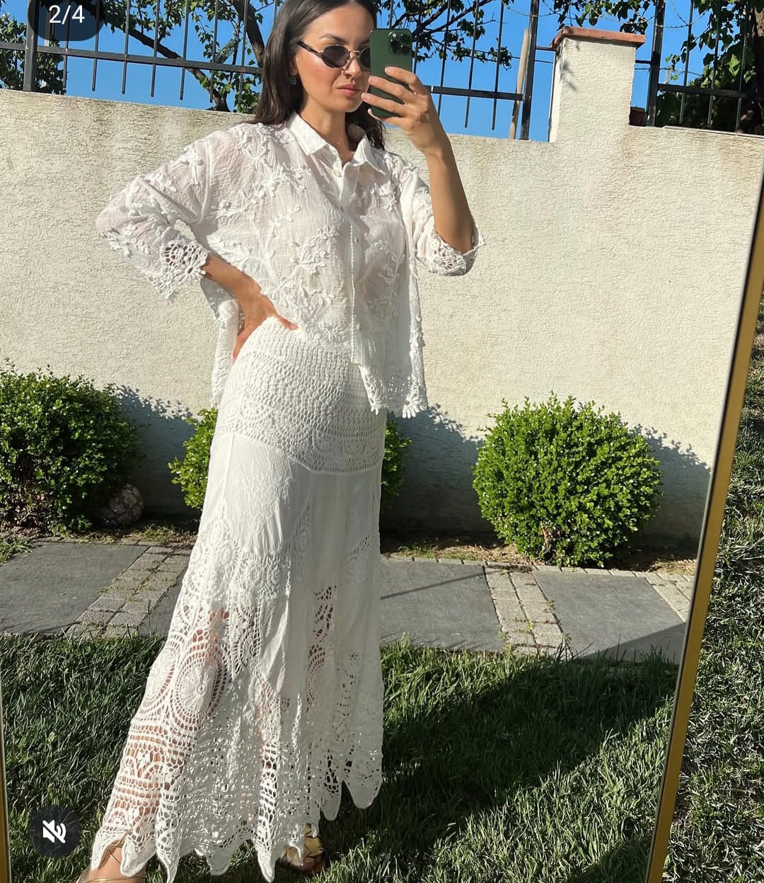 White embroidery top