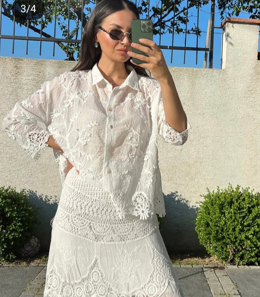 White embroidery top - Image 2