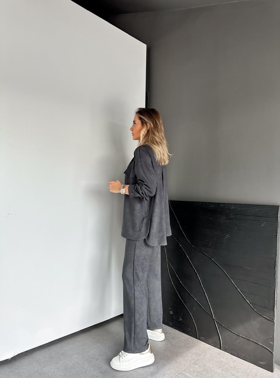 Gray suede suit - Image 4