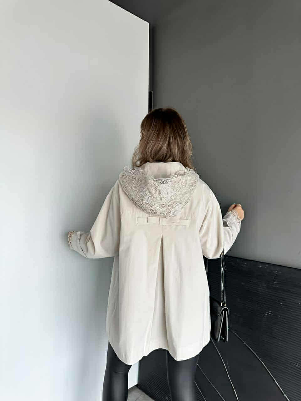 Hooded jacket Beige - Image 3