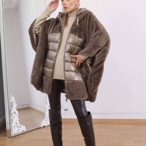 Beige Faux Fur Jacket