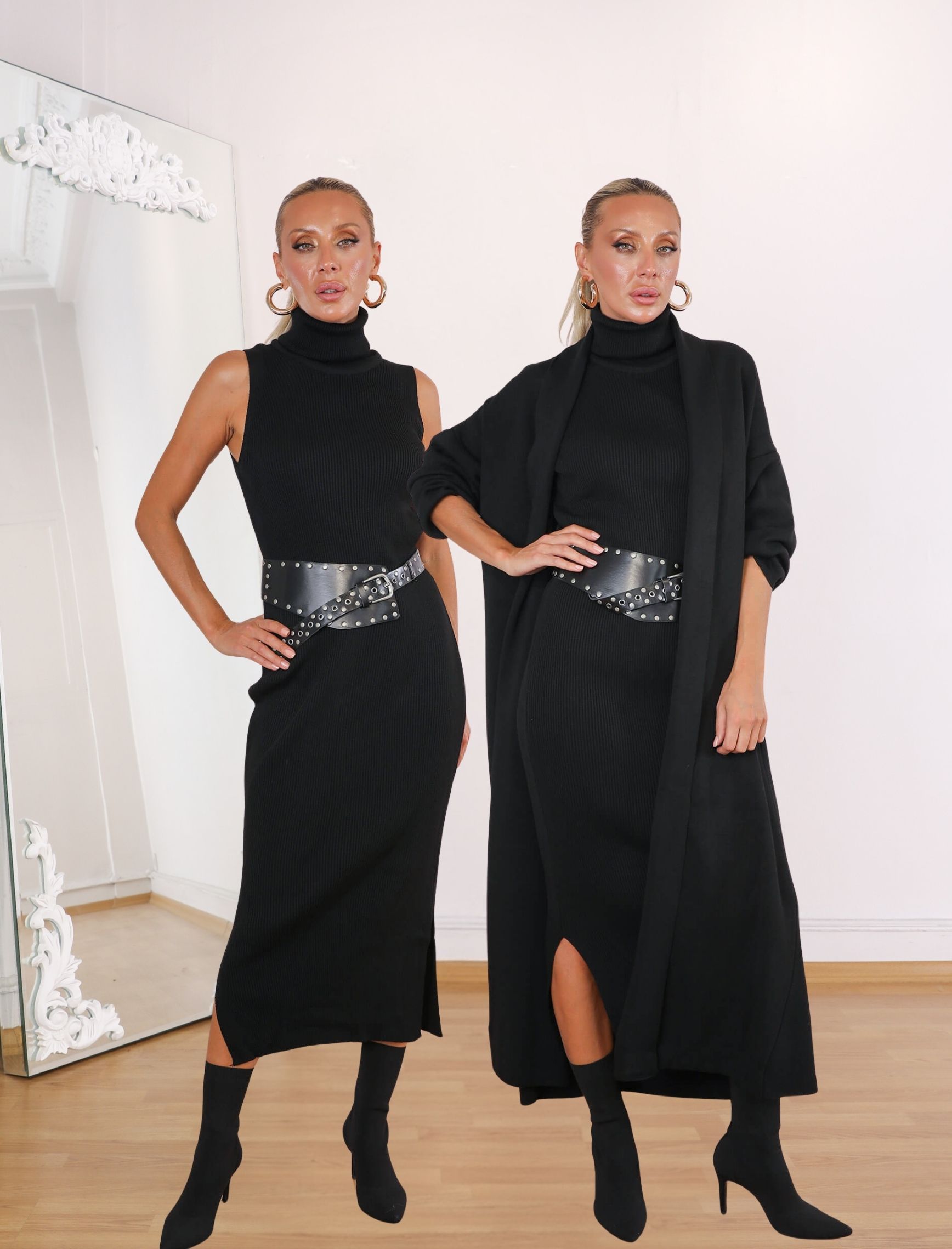 Black Two-Piece Dress