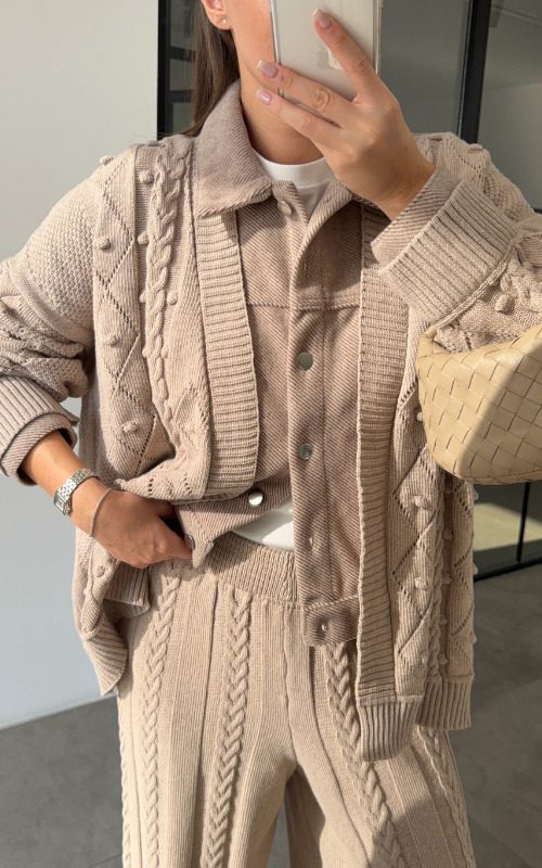 Beige Set Detailed Knitwear - Image 3