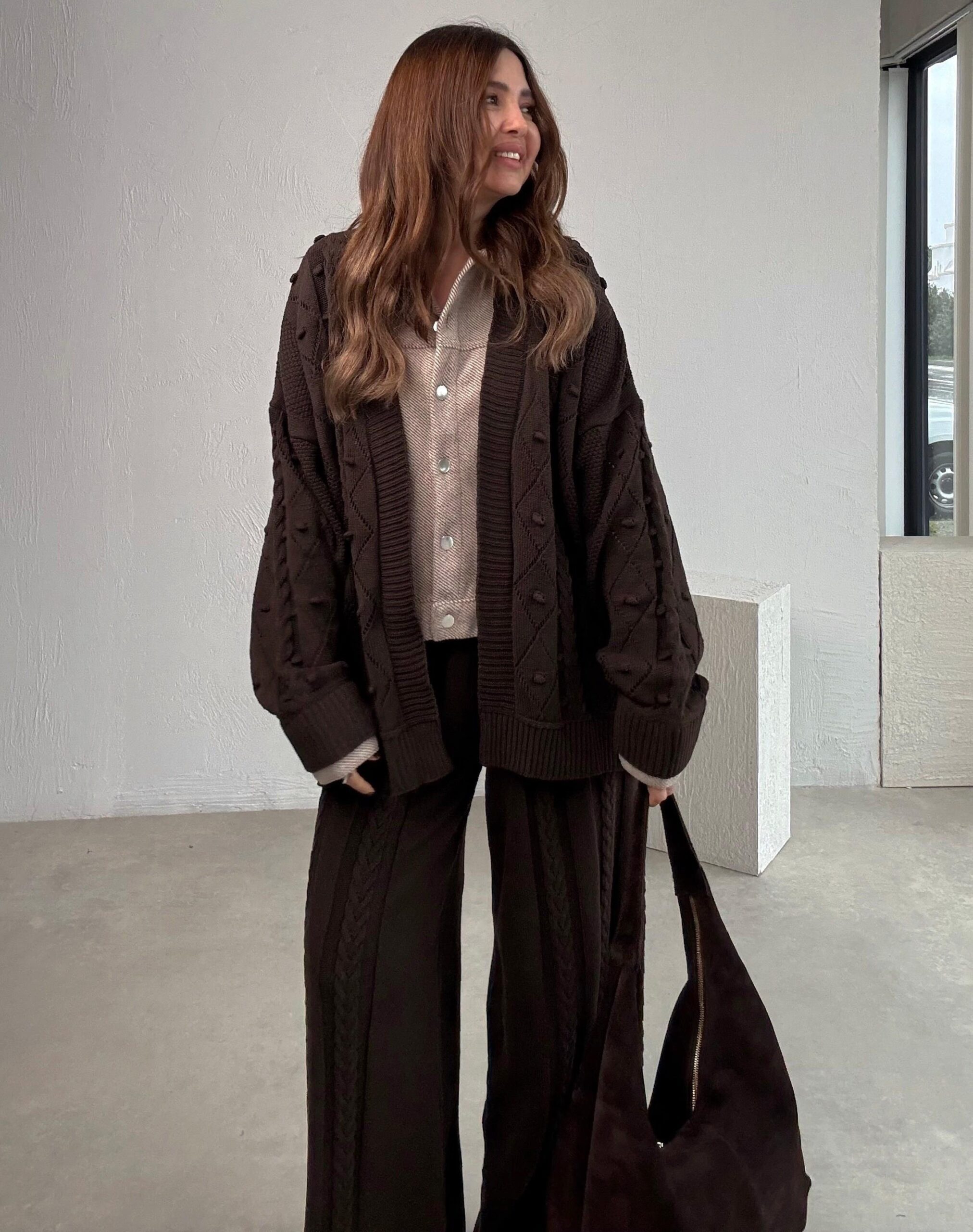 Brown Set Detailed Knitwear - Image 2