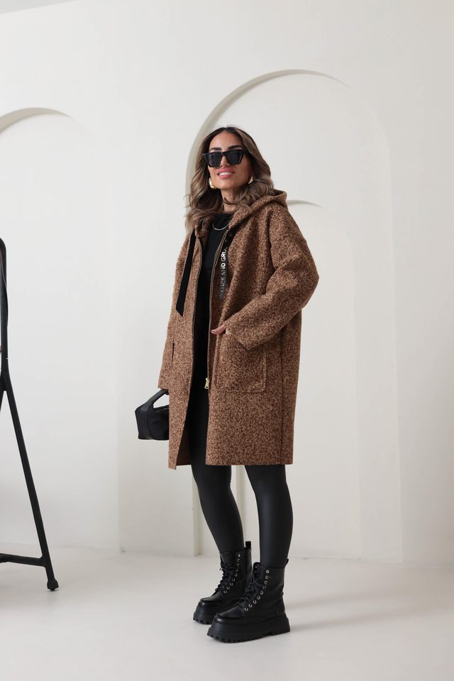 Brown fuzzy jacket - Image 2