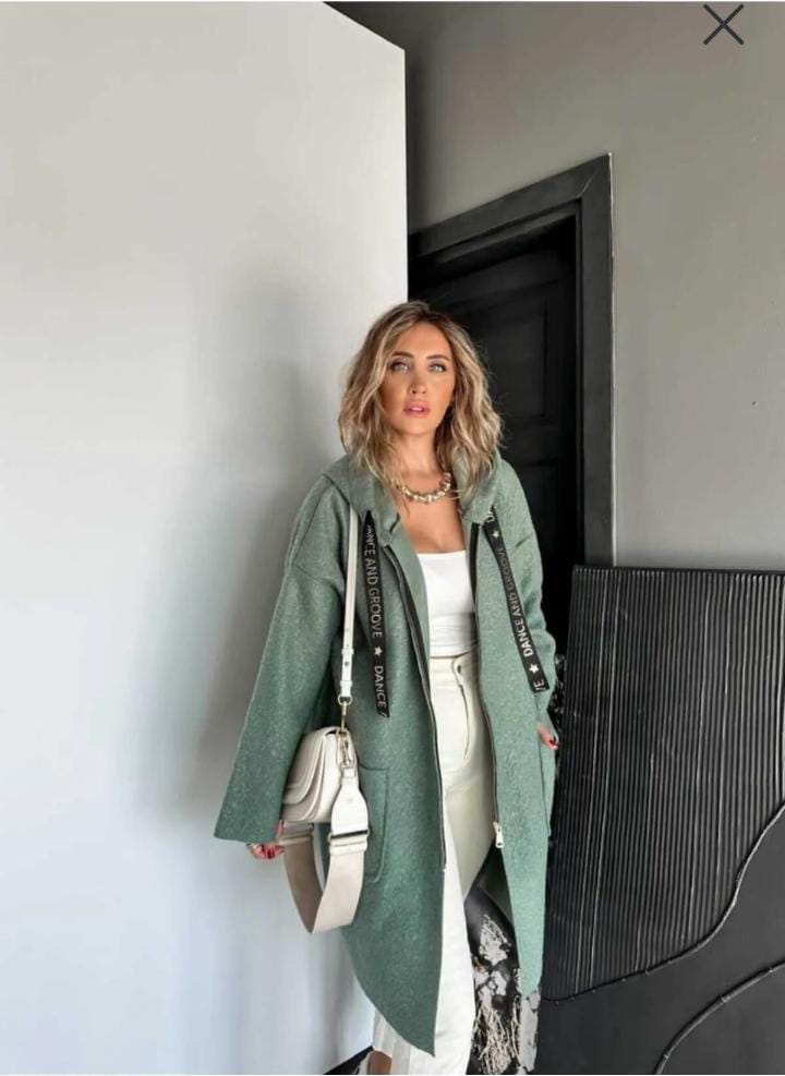 Olive fuzzy jacket - Image 2