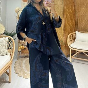 Blue viscose suit