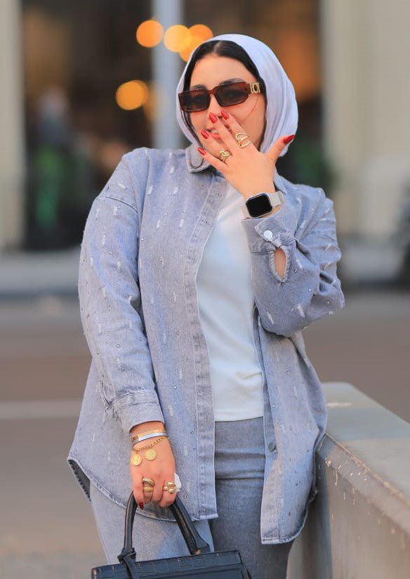 Gray jeans suit - Image 2