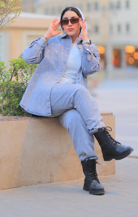 Gray jeans suit - Image 3