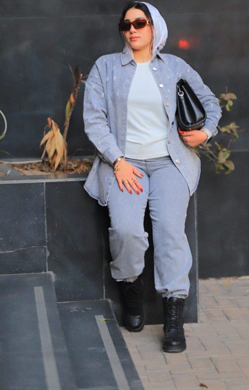 Gray jeans suit - Image 4