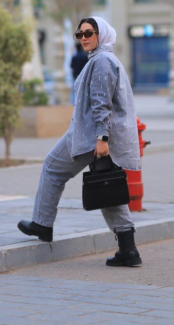 Gray jeans suit - Image 5