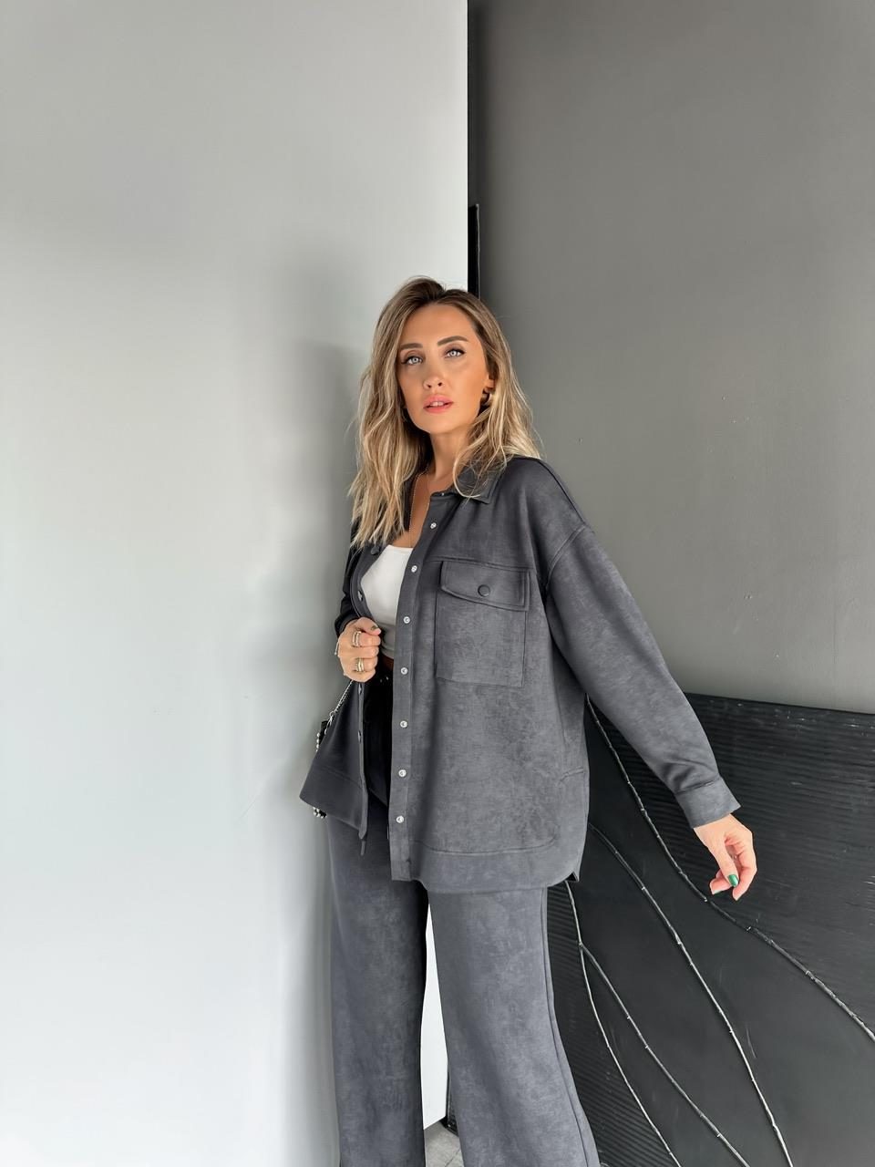 Gray suede suit - Image 6