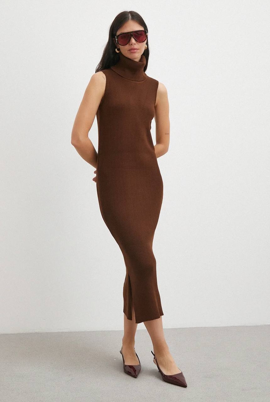 Brown two-piece dress - Image 5