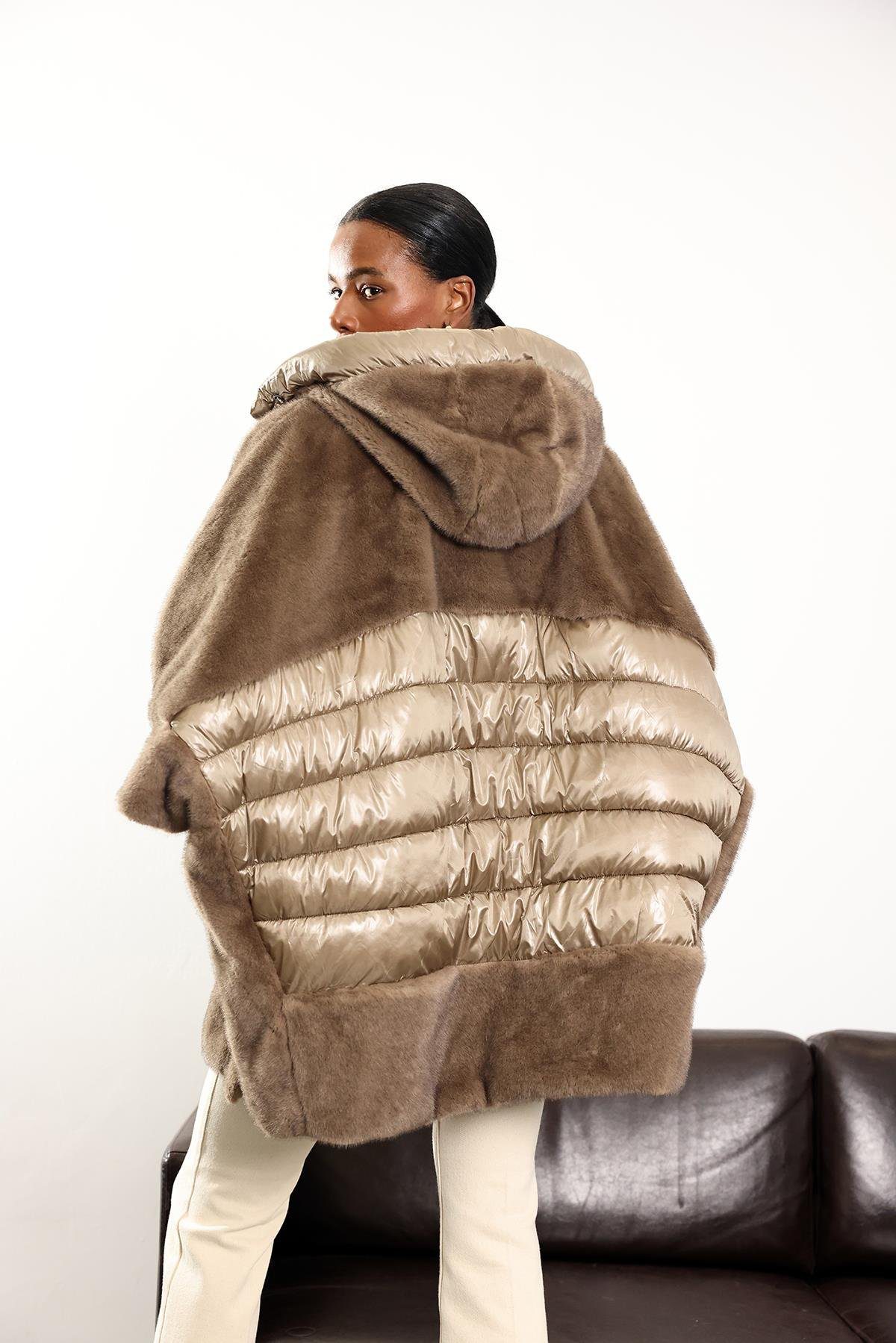 Beige Faux Fur Jacket - Image 2