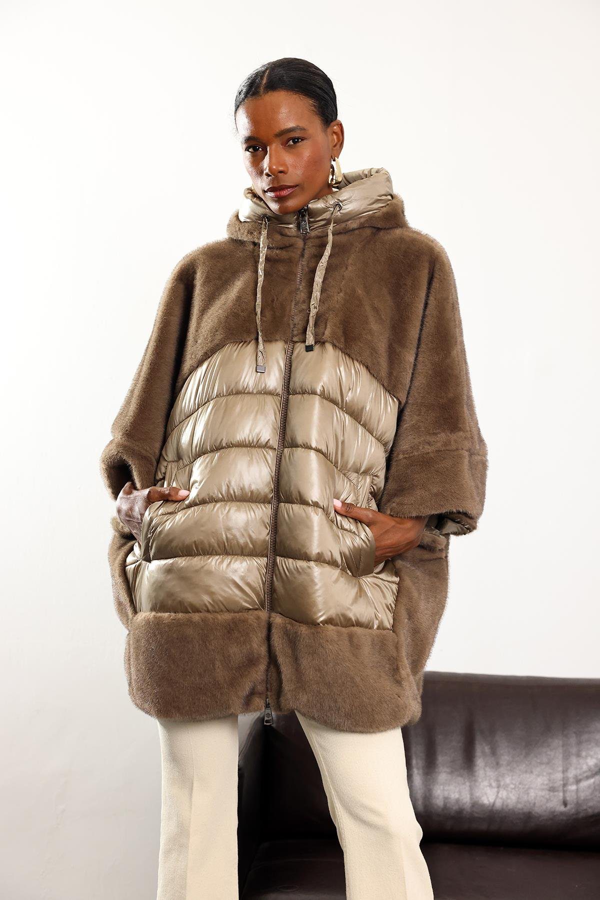 Beige Faux Fur Jacket - Image 3