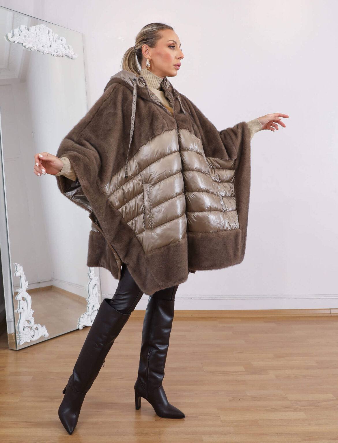 Beige Faux Fur Jacket - Image 6