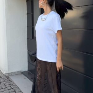 Black chiffon skirt