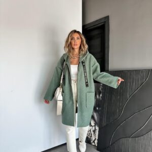 Olive fuzzy jacket