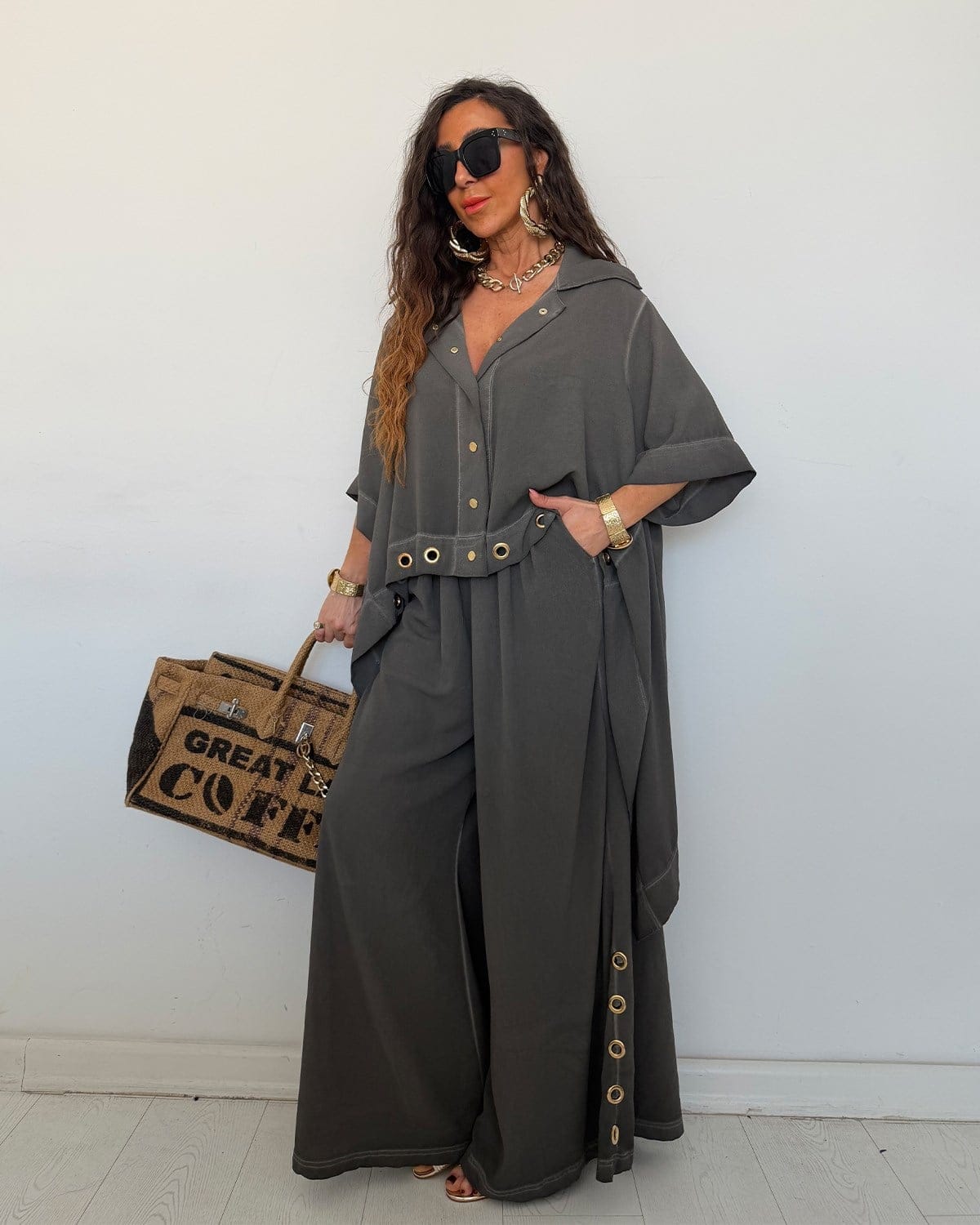 Gray Set oversize