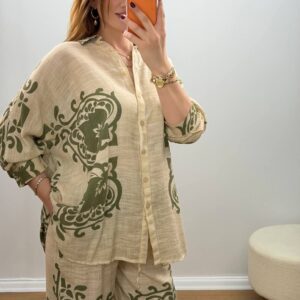 Beige and olive Set